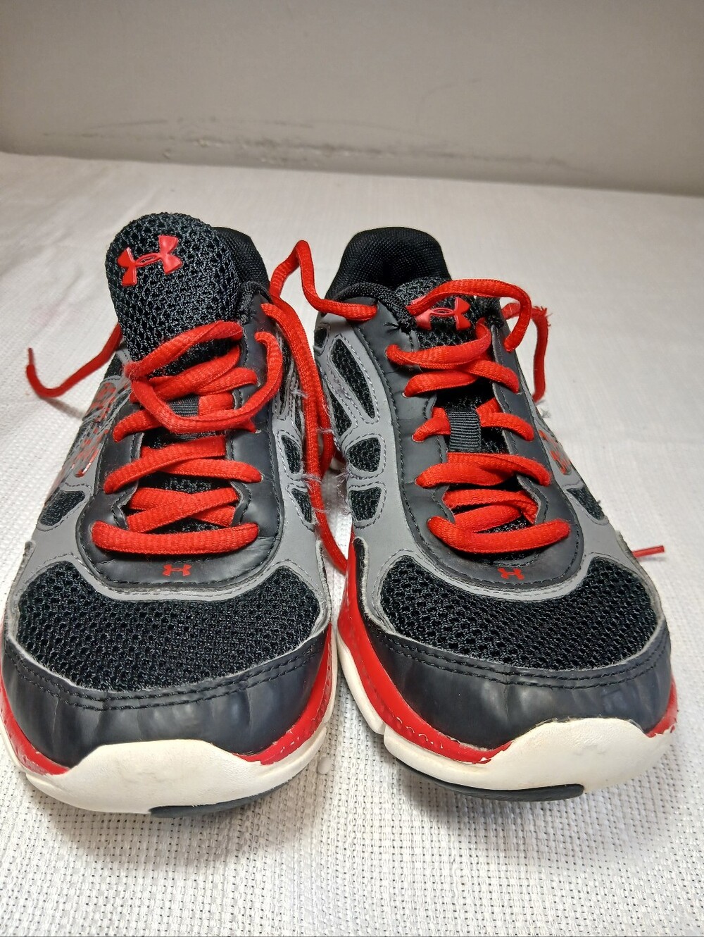 Under Armour Kids' Black & Red Athletic Sneakers - Picture 2 of 4